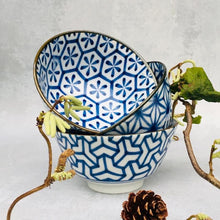 Indlæs billede til gallerivisning Indigo skål - blomsterflor
