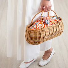 Indlæs billede til gallerivisning Furoshiki orange/blå kamelia 104 cm
