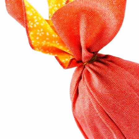 Furoshiki sakura rød/gul