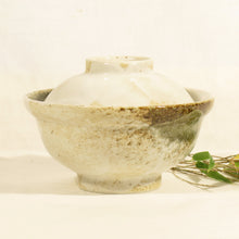Indlæs billede til gallerivisning Retroskål/bowl med låg - blå og brun
